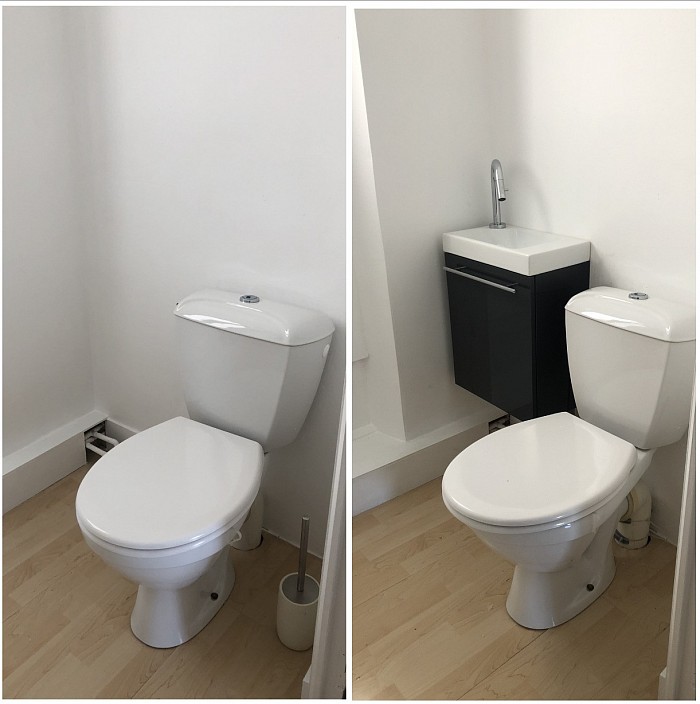 Installation d’un lave main