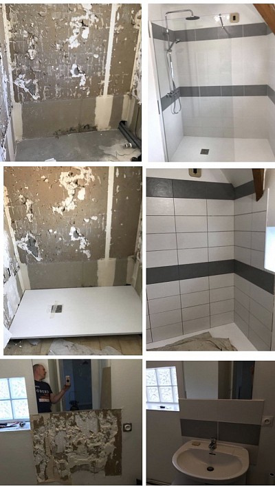 Création d’une salle de bain à Etampes